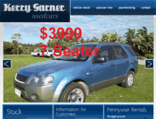 Tablet Screenshot of kerrygarnerusedcars.com.au